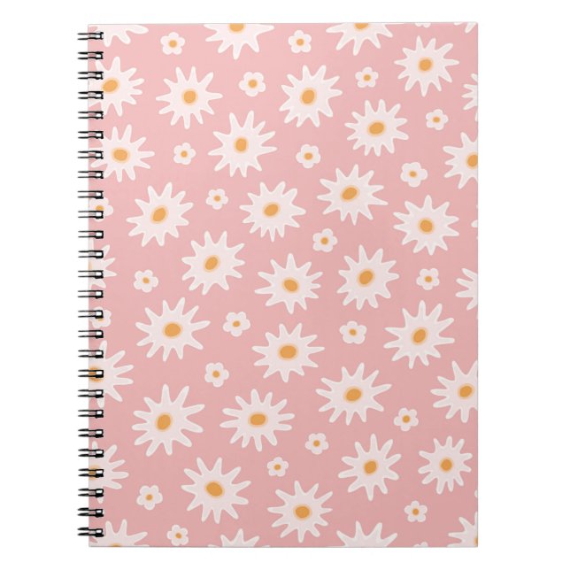 Cuaderno Flores de margarita patrón sin fisuras. Fondo flor (Frente)