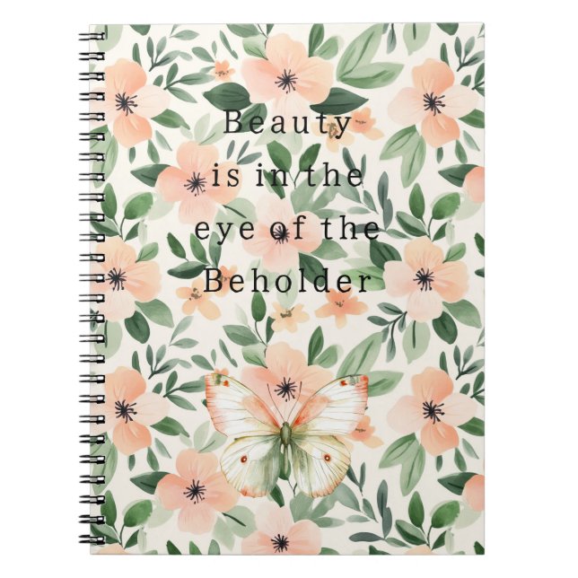 Cuaderno Flores de Melocotón Belleza Contempladora (Frente)