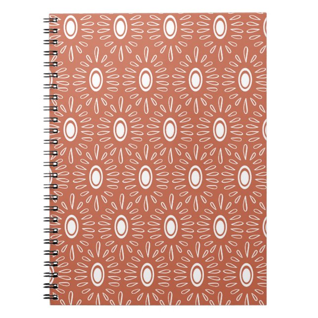 Cuaderno Flores de Moda Boho: diseño moderno y sin foco (Frente)