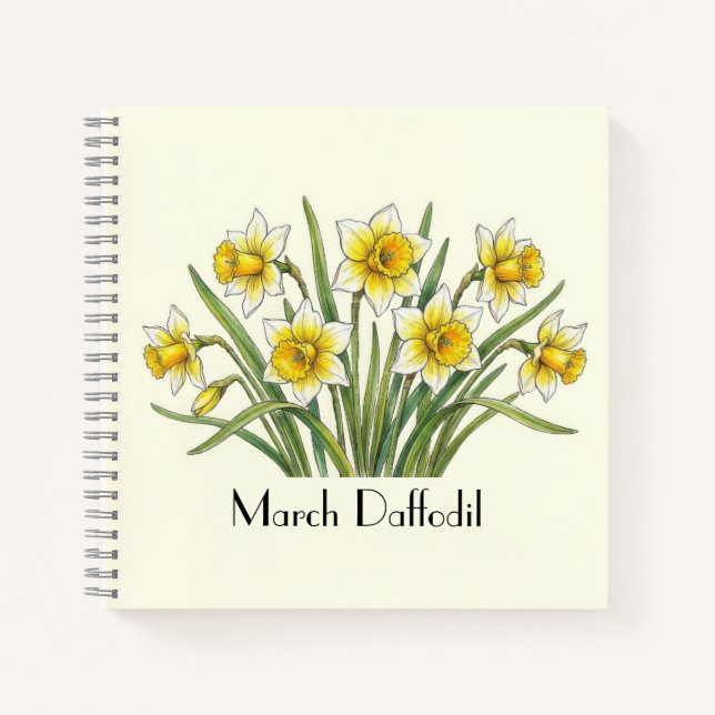 Cuaderno Flores de Narciso de Marzo (Anverso)