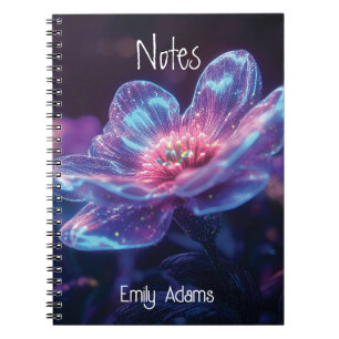 Cuaderno "Flores de neón brillantes - Encantadoras Floracio