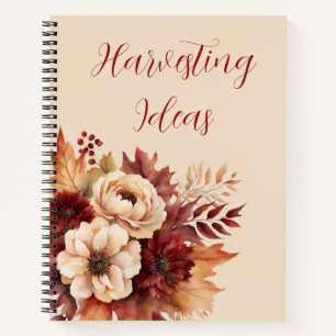 Cuaderno Flores de otoño acuáticas-
