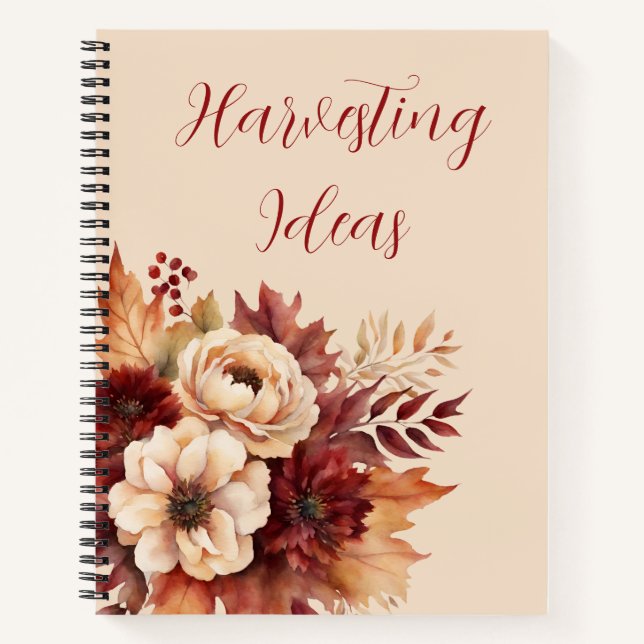 Cuaderno Flores de otoño acuáticas- (Anverso)