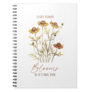 Cuaderno Flores de otoño | Cada flor florece por su cuenta