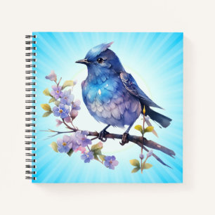 Cuaderno Flores de pájaro hada Clipart de acuarela-73611