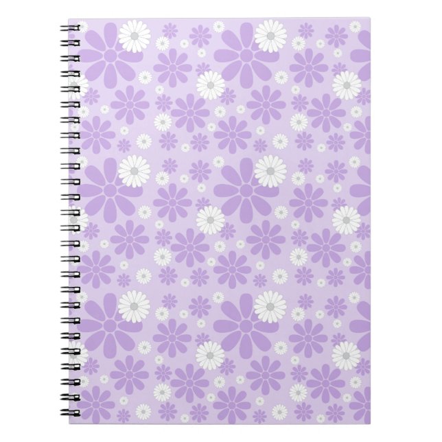 Cuaderno Flores de Pastel Patrón LAVANDA (Frente)