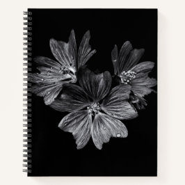 Cuaderno Flores De Patio Trasero En Blanco Y Negro No 11