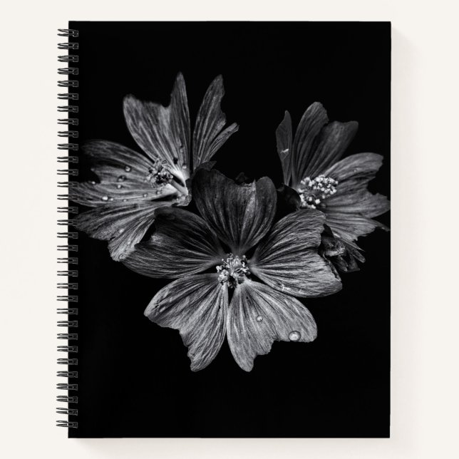 Cuaderno Flores De Patio Trasero En Blanco Y Negro No 11 (Anverso)
