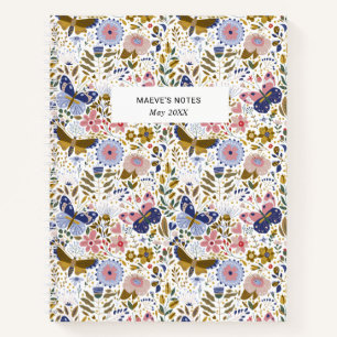 Cuaderno Flores de patrón lindo moderno colorido