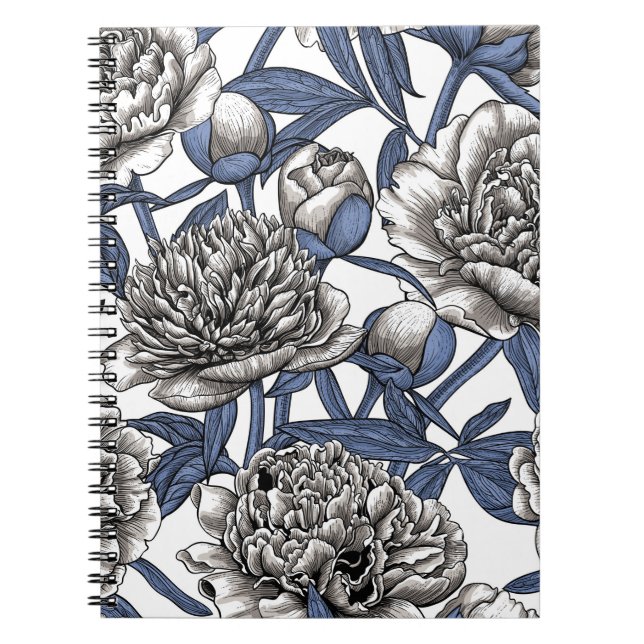 Cuaderno Flores de peón blanco (Frente)