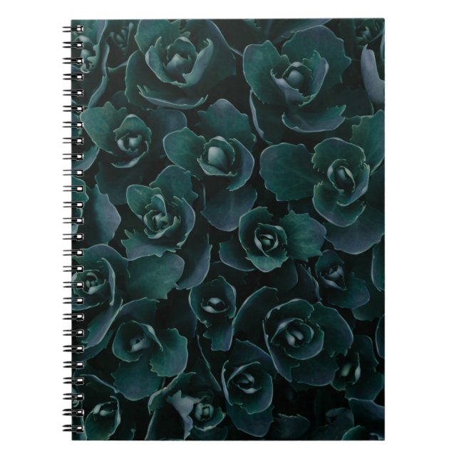CUADERNO FLORES DE PETAL GRIS EN SANGRE (Frente)
