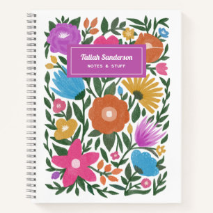 Cuaderno Flores de Primavera Atractivas Coloridas y Llamati