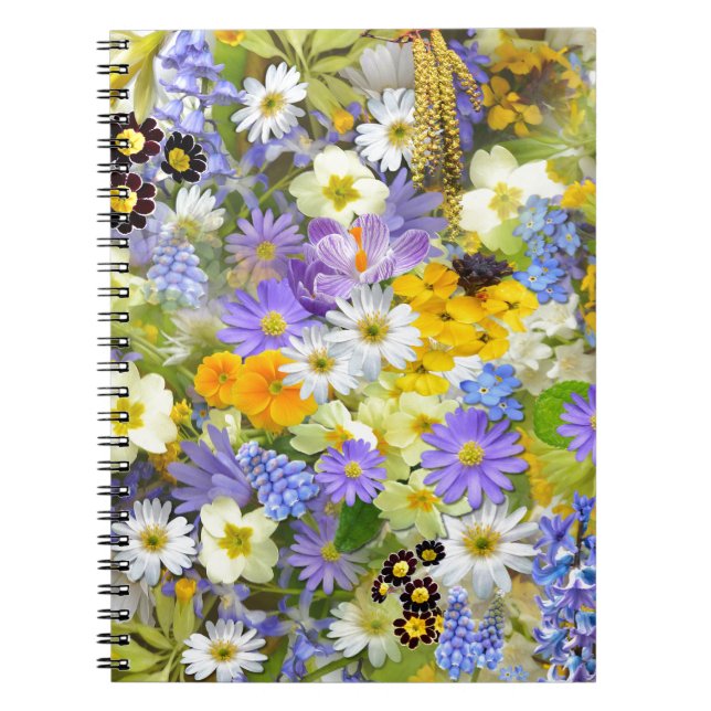 Cuaderno Flores de primavera de bonito (Frente)