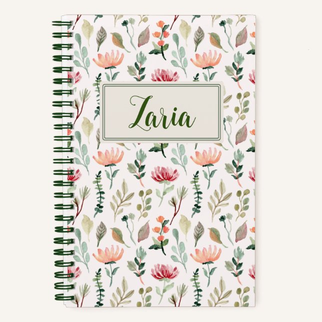 Cuaderno Flores de primavera | Espiral personalizada (Anverso)