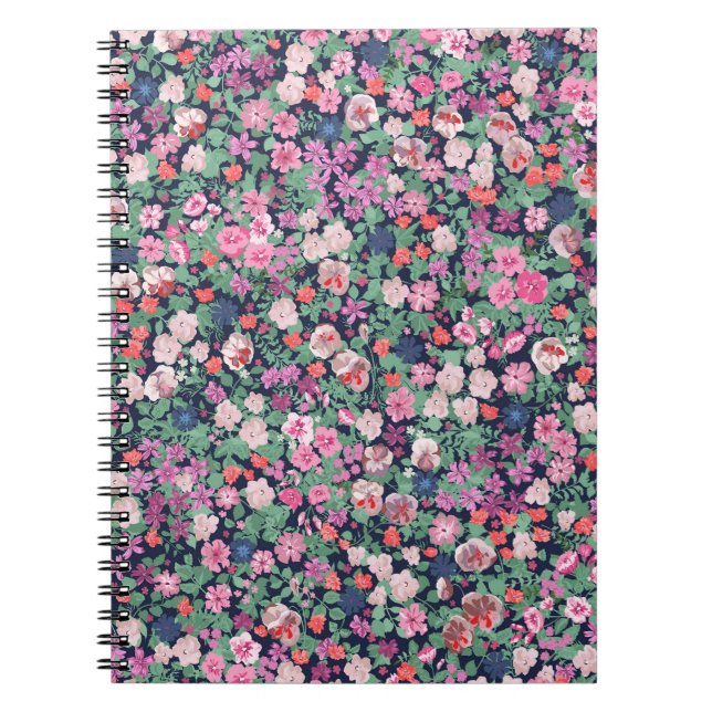 Cuaderno Flores de primavera: impresión de planta sin solda (Frente)