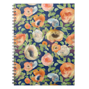 Cuaderno Flores de primavera naranja