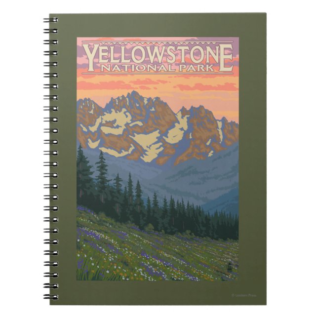Cuaderno Flores de primavera - Parque nacional Yellowstone (Frente)