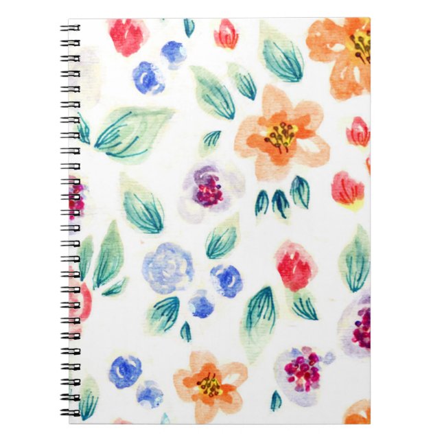 Cuaderno Flores de primavera, portátil (Frente)