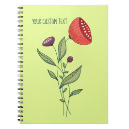 Cuaderno Flores de primavera resumen minimalista botánico