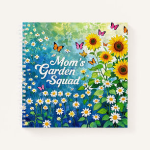 Cuaderno Flores de quad de jardín de la madre
