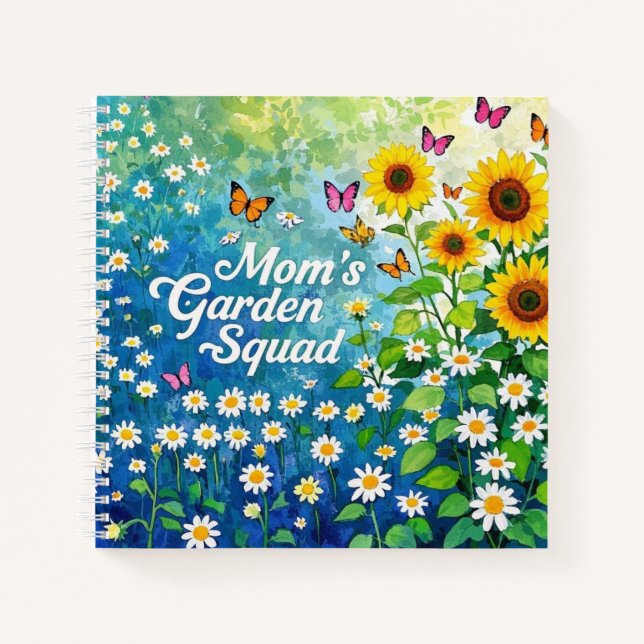 Cuaderno Flores de quad de jardín de la madre (Anverso)