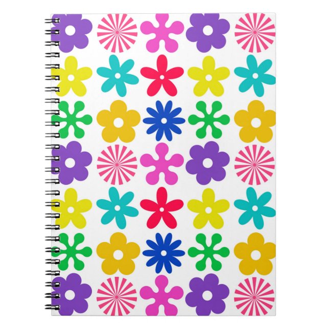 CUADERNO FLORES DE RETRO DE GROOVY (Frente)