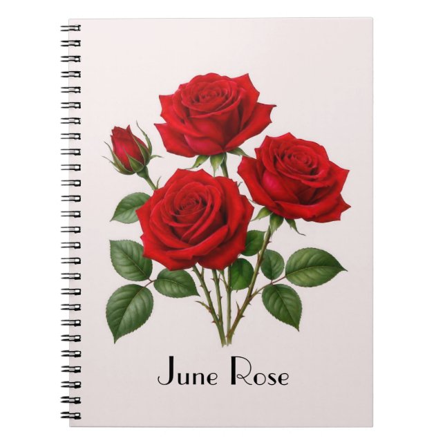 Cuaderno Flores de Rosa de Junio  (Frente)