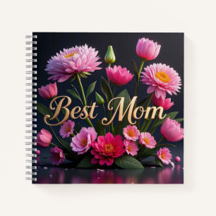 Cuaderno Flores De Rosa Glamorosas Para Mamá