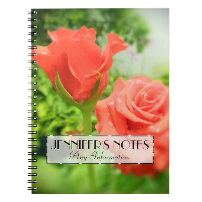 Cuaderno Flores de Rosa románticas (Frente)