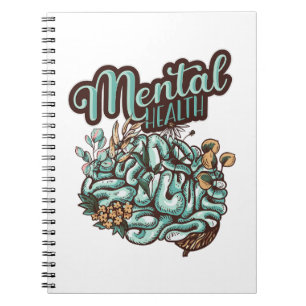 Cuaderno Flores de salud mental - regalo especial