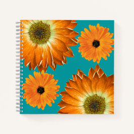 Cuaderno Flores de sol elegantes