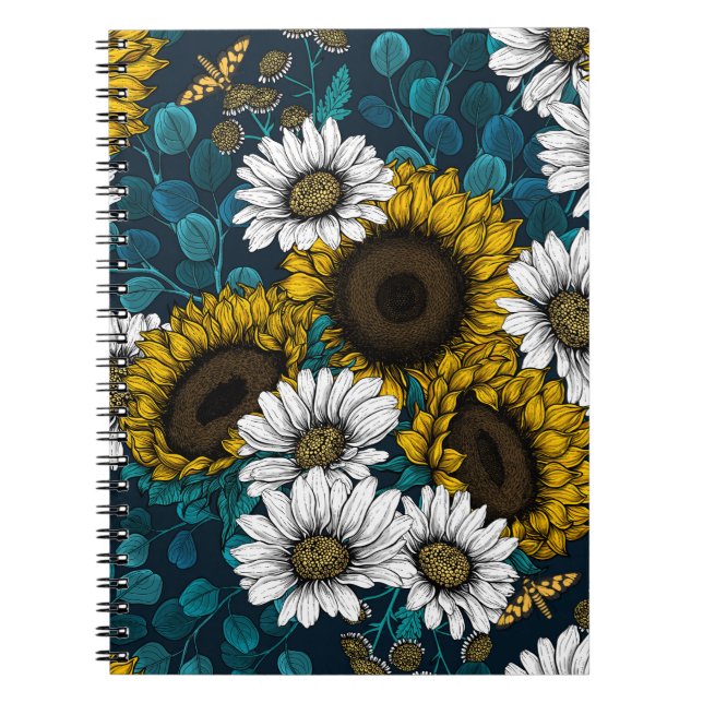 Cuaderno Flores de sol y marea, jardín de verano 2 (Frente)