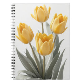 Cuaderno Flores de tulipanes amarillos