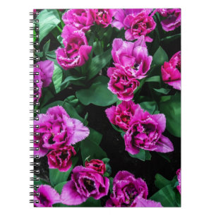 Cuaderno Flores de tulipanes rosados