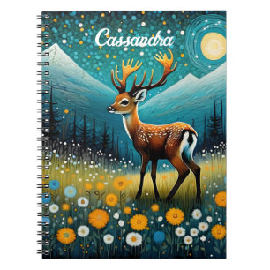 Cuaderno Flores de venado de maíz pradera fantasía