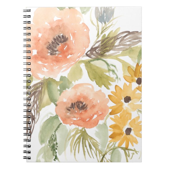 Cuaderno Flores de verano tardías I (Frente)