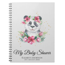 Flores del planificador de Baby Shower Boho Panda