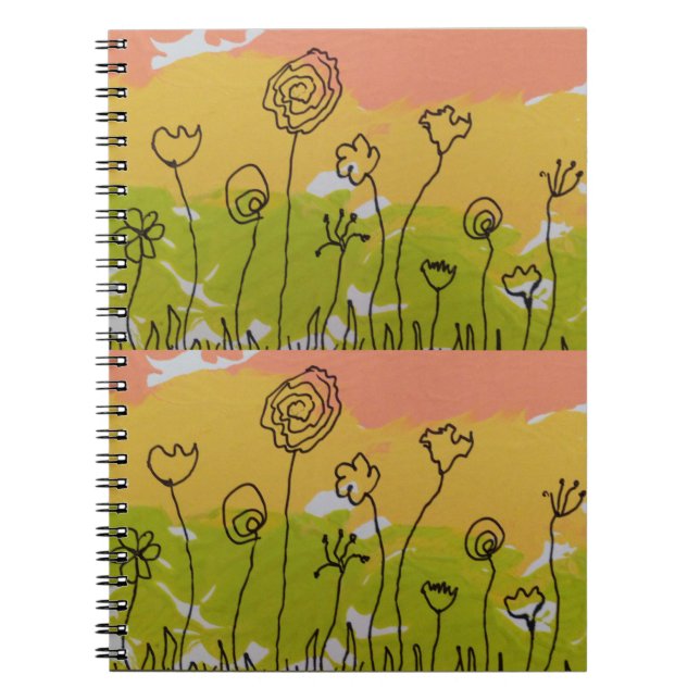 Cuaderno Flores dibujadas a mano (Frente)