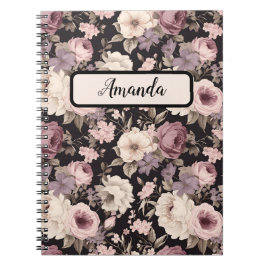 Cuaderno Flores diminutas con patrones florales femeninos s