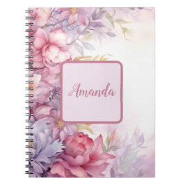Cuaderno Flores diminutas con patrones florales femeninos s
