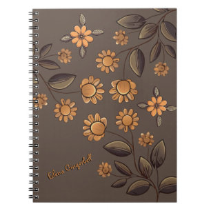 Cuaderno Flores doradas