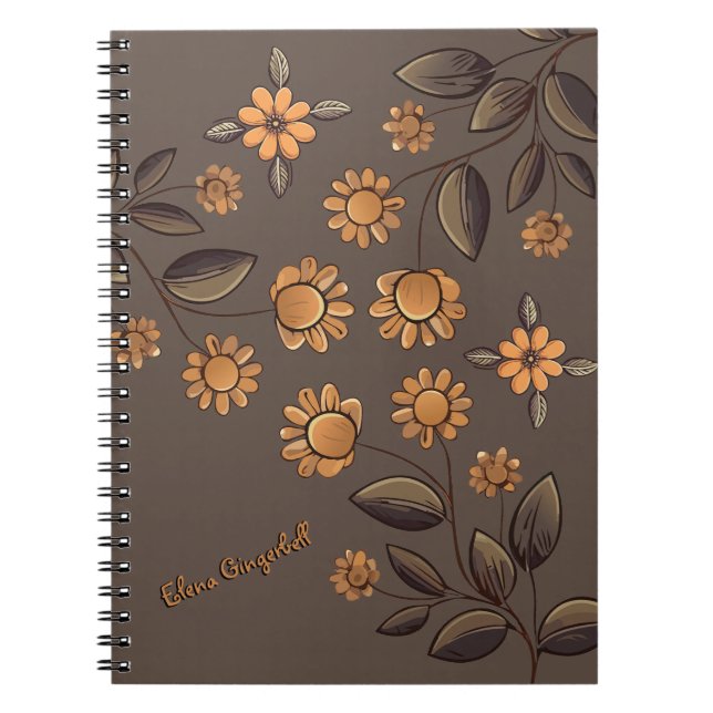 Cuaderno Flores doradas (Frente)