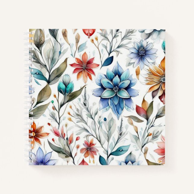 Cuaderno Flores en acuarela (Anverso)