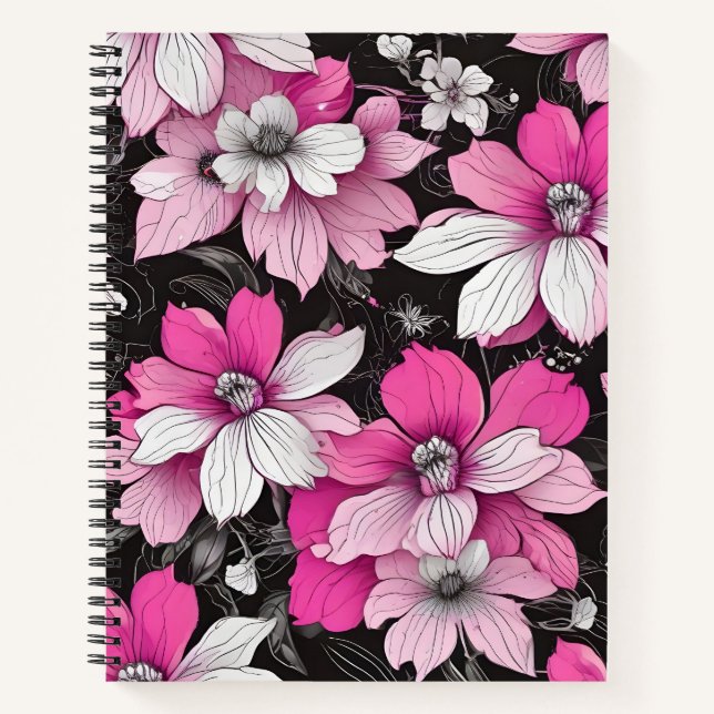 Cuaderno Flores en Jardín de Luna (Anverso)