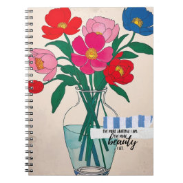 Cuaderno Flores en un Jarrón | Diario de Notas