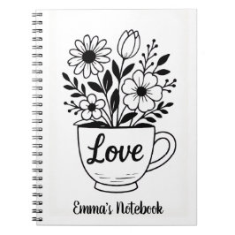Cuaderno Flores en una taza de té