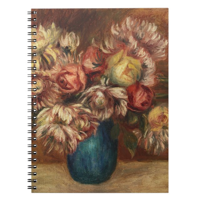 Cuaderno Flores en una Vasa Verde (1912) de Renoir. (Frente)