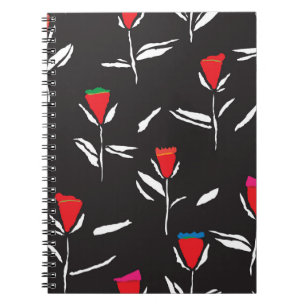Cuaderno Flores estilizadas: Elegancia de patrones de época