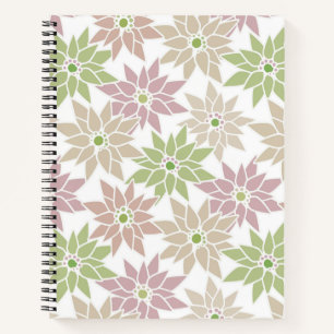 Cuaderno Flores florales abstractas personalizado romántico