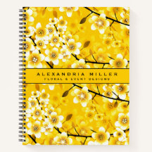 Flores florecientes amarillas estilizadas